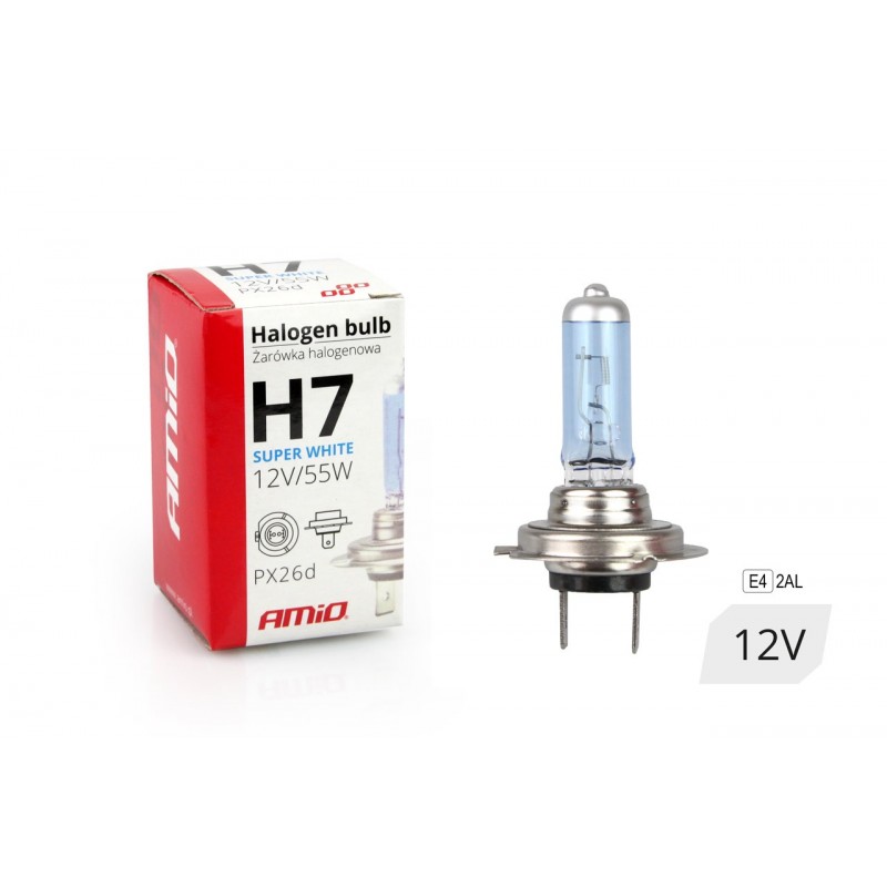 Bombilla halógena H7 12V 55W UV filter (E4) Super White