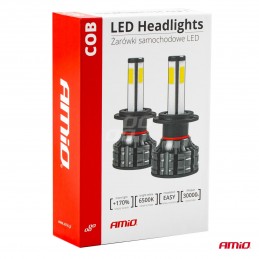 Bombilla Luz de Cruce LED Headlamp H7 COB 4Side AMiO