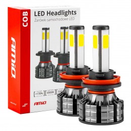 Bombilla Luz de Cruce LED Headlamp H8/H9/H11 COB 4Side AMiO
